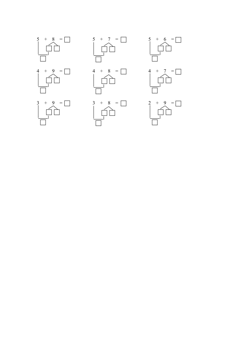 一年级数学(上册)凑十法练习题.doc_第2页