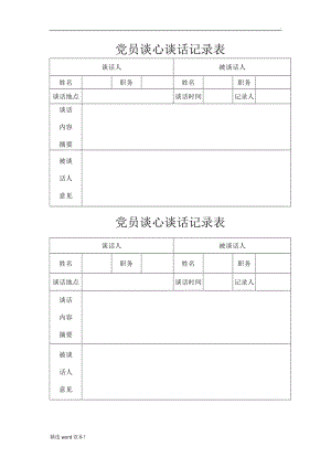 黨員談心談話記錄表.doc