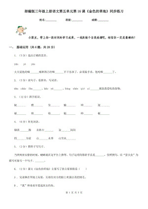 部編版三年級上冊語文第五單元第16課《金色的草地》同步練習(xí).doc