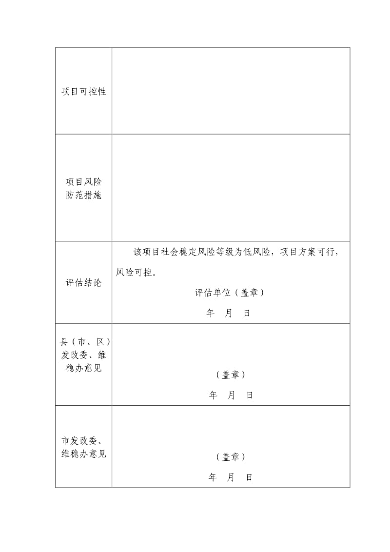 社会稳定风险评估报告表(含维稳办).doc_第2页