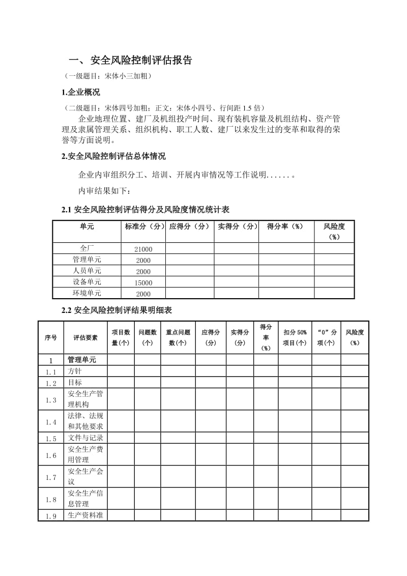 安全风险控制评估企业内审报告(模板).doc_第3页