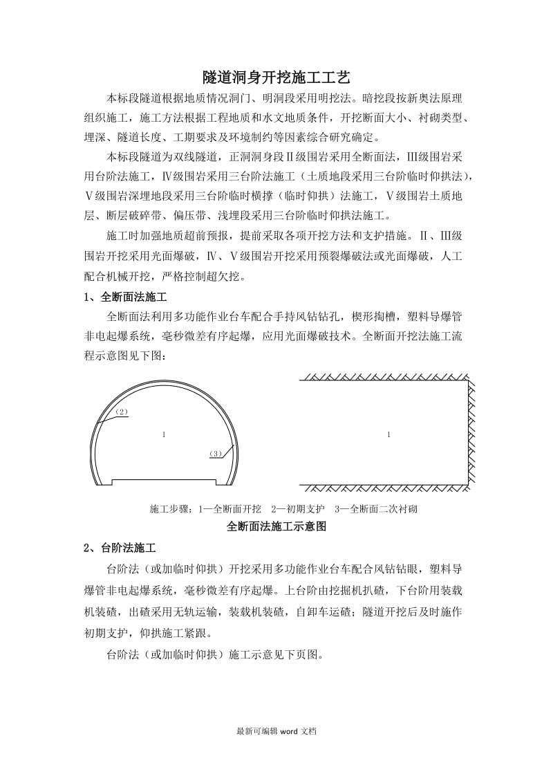 隧道洞身开挖施工工艺.doc_第1页