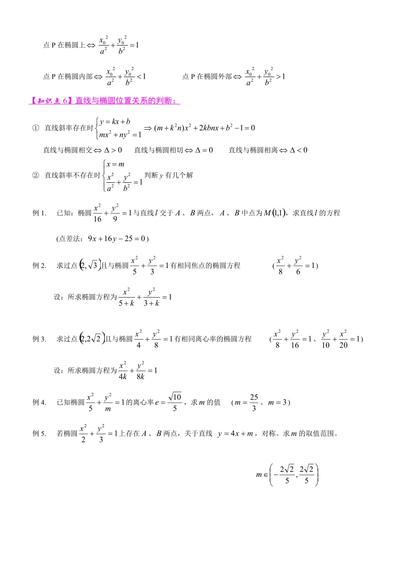 椭圆双曲线知识点总结.doc_第3页