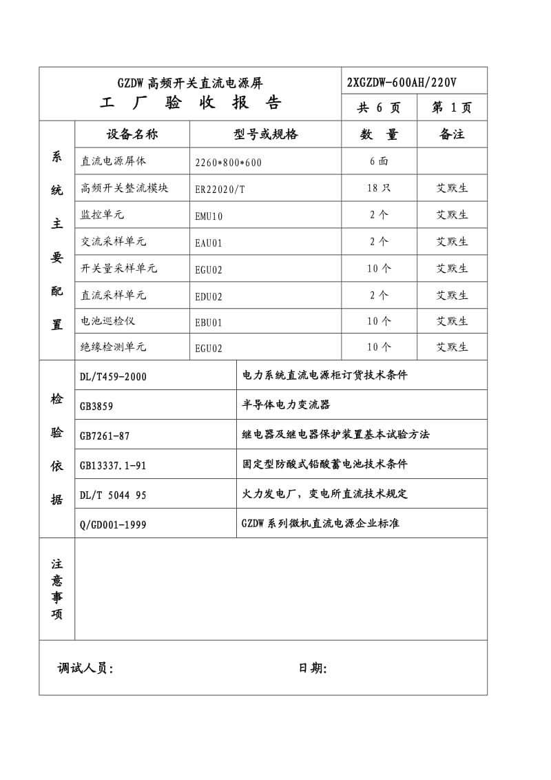 直流屏工厂验收报告.doc_第2页