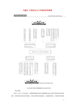 2017-2018學(xué)年高中政 治專題五中國社會(huì)主義市場經(jīng)濟(jì)的探索（課件習(xí)題教學(xué)案）（打包14套）新人教版選修.zip