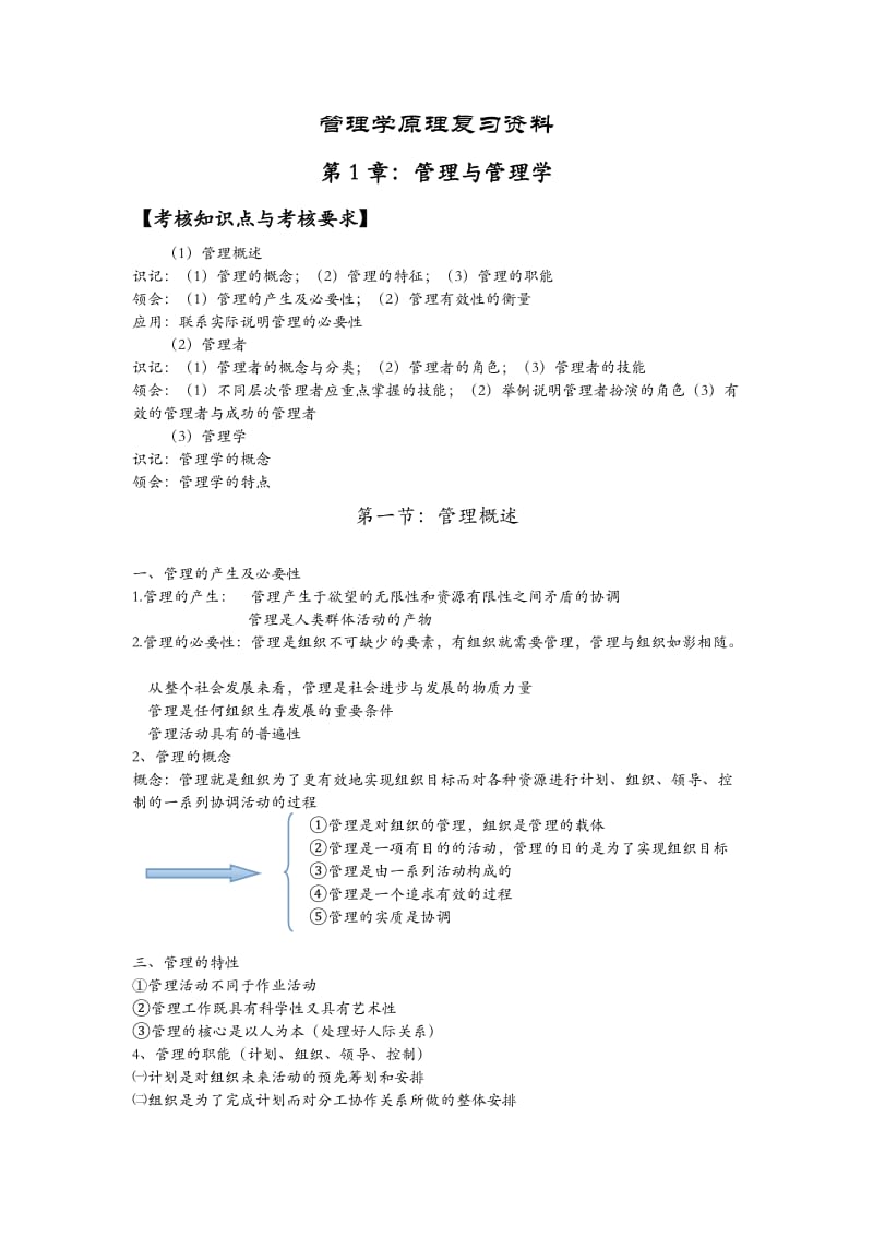 2018管理学原理知识点总结.doc_第1页