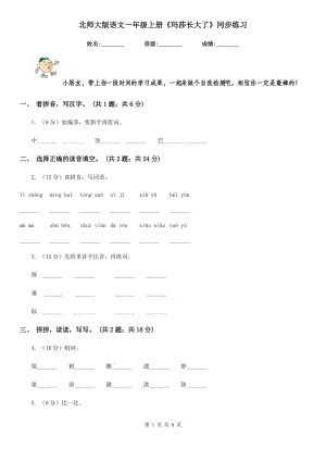 北師大版語文一年級上冊《瑪莎長大了》同步練習(xí).doc