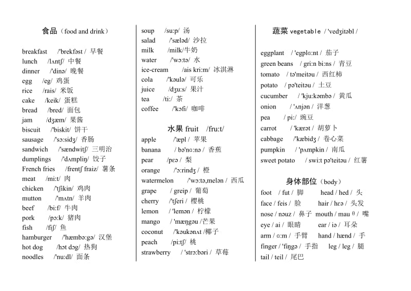 小学英语必背的单词汇总(带音标).doc_第2页