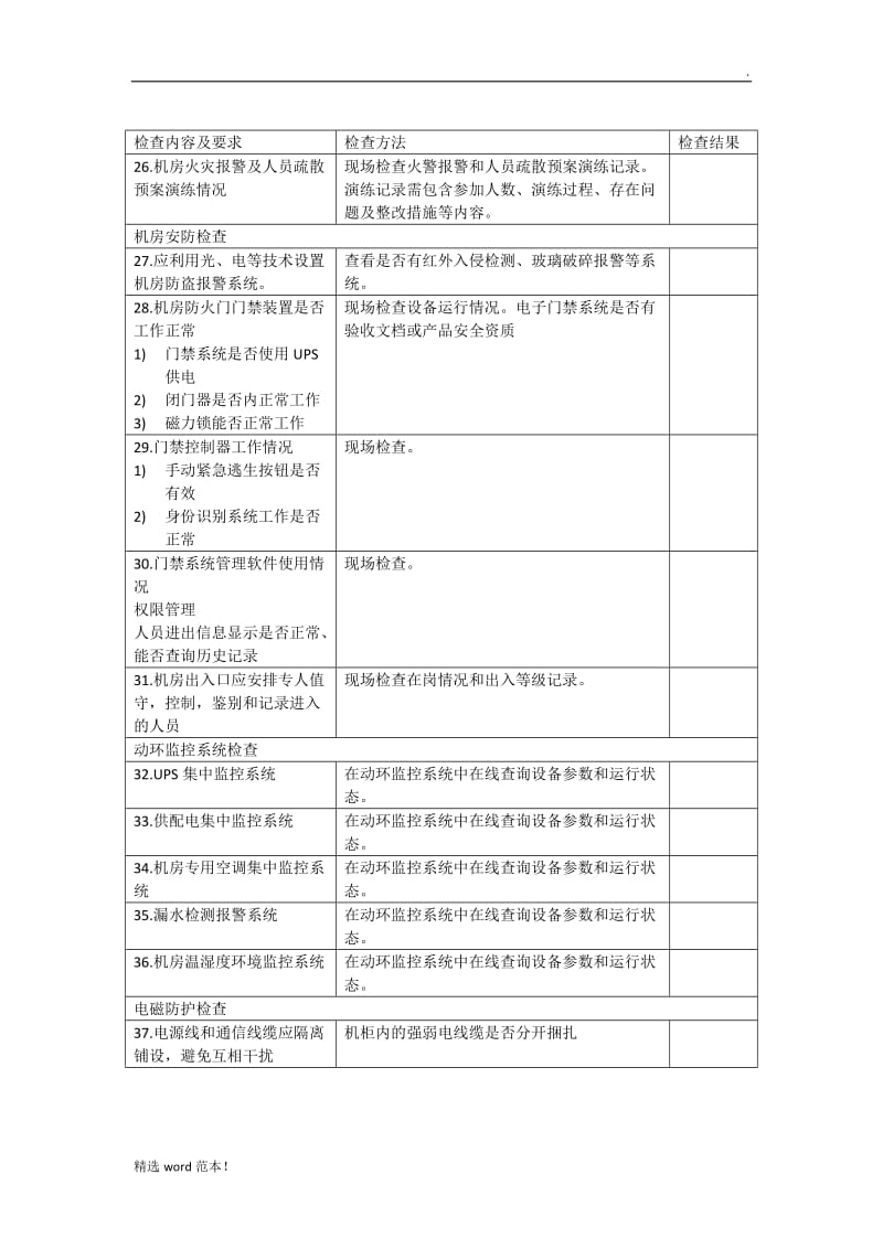 机房基础设施隐患排查方案.doc_第3页