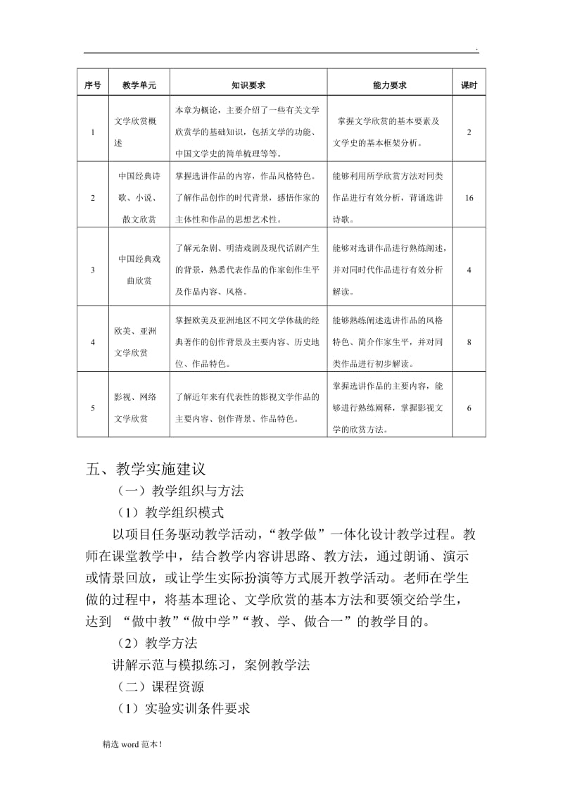 《文学欣赏》课程标准.doc_第3页