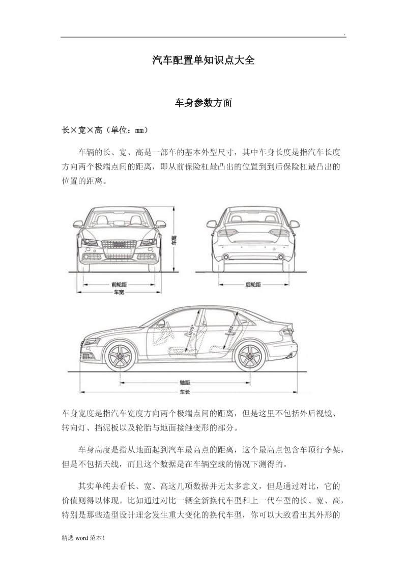 汽车配置单知识点大全.doc_第1页