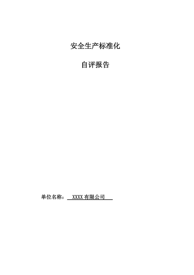 企业安全标准化自评报告(全面).doc_第1页