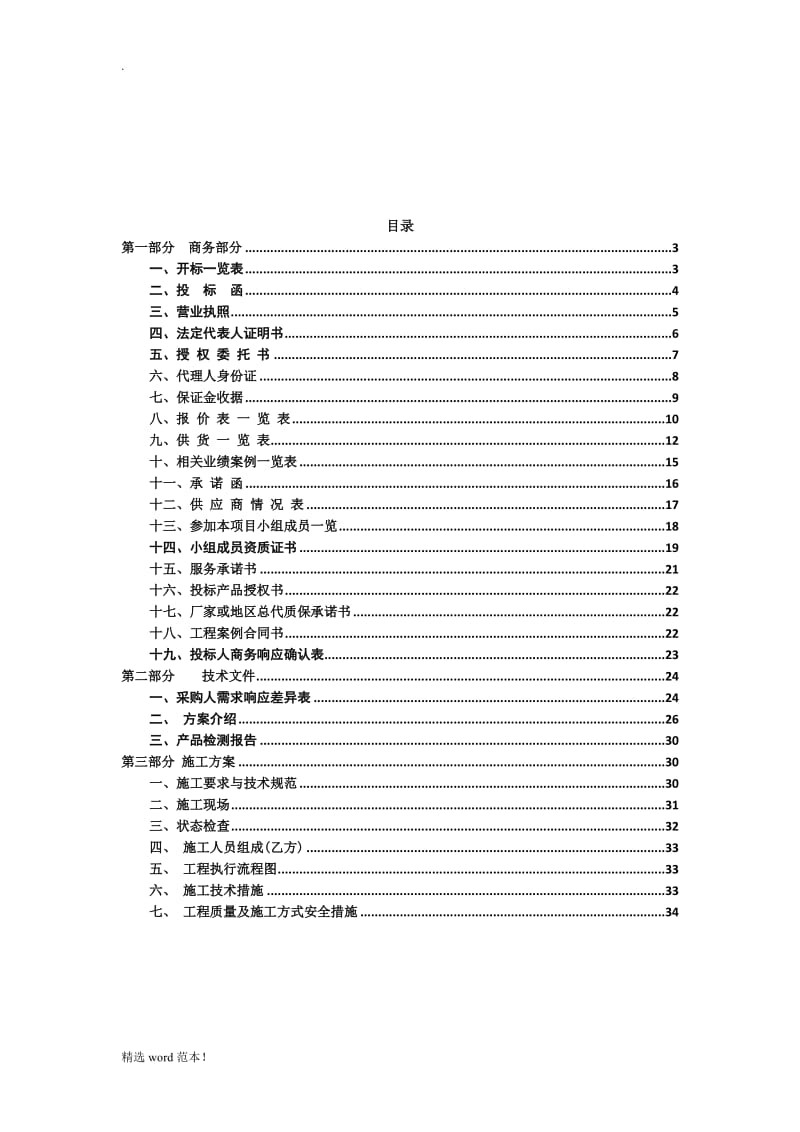 高清视频监控投标书模板.doc_第2页