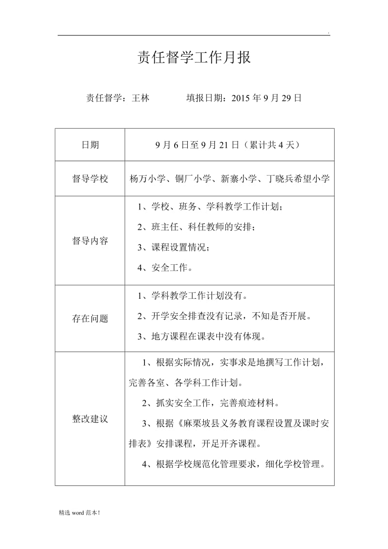 责任督学工作月报(月).doc_第1页