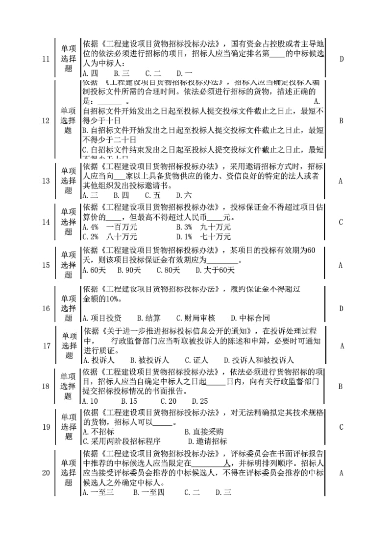 广东省综合评标专家库试题(2014).doc_第2页