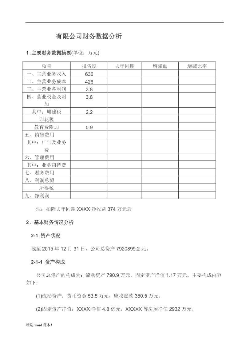 企业财务分析报告.doc_第1页