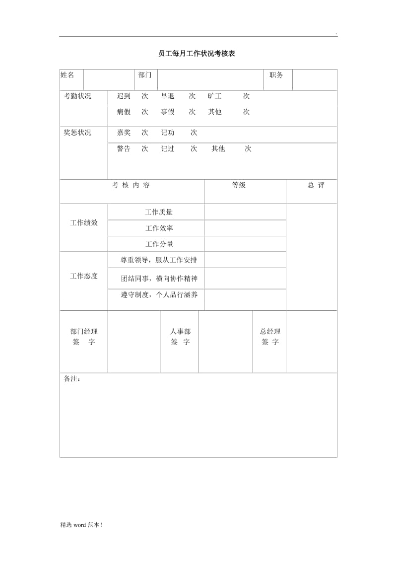 员工绩效考核表(范本)8.doc_第3页