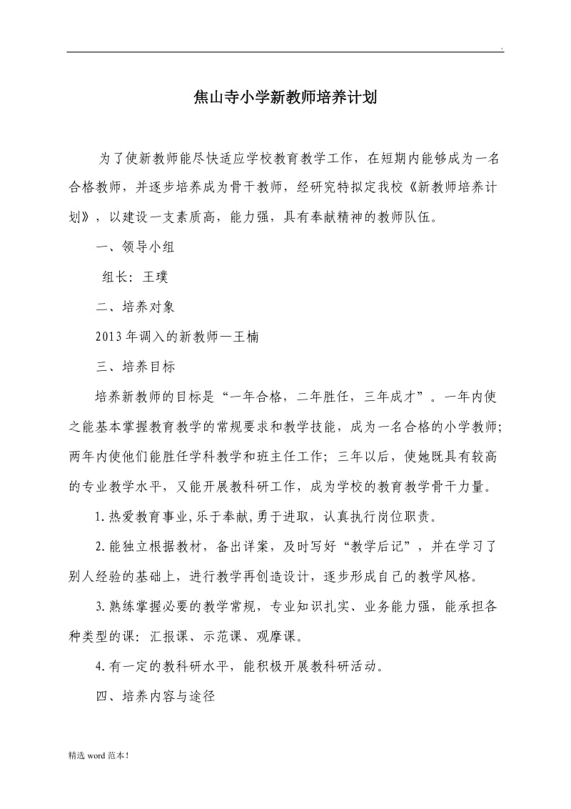 新教师培养计划 (方案).doc_第2页