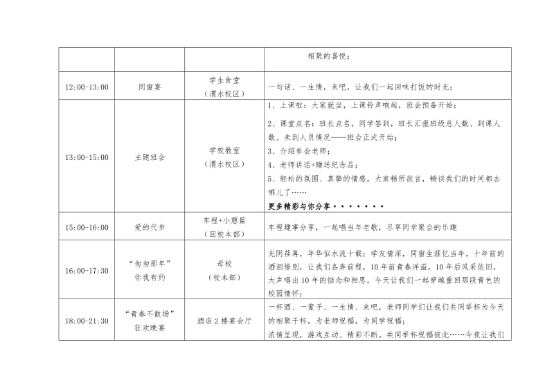 毕业10年同学聚会活动方案.doc_第3页