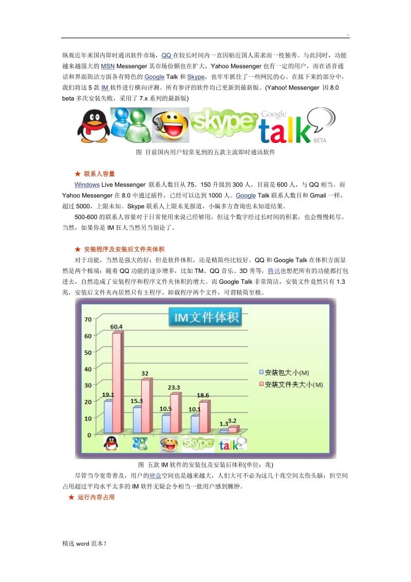 五款主流即时通讯软件分析.doc_第1页