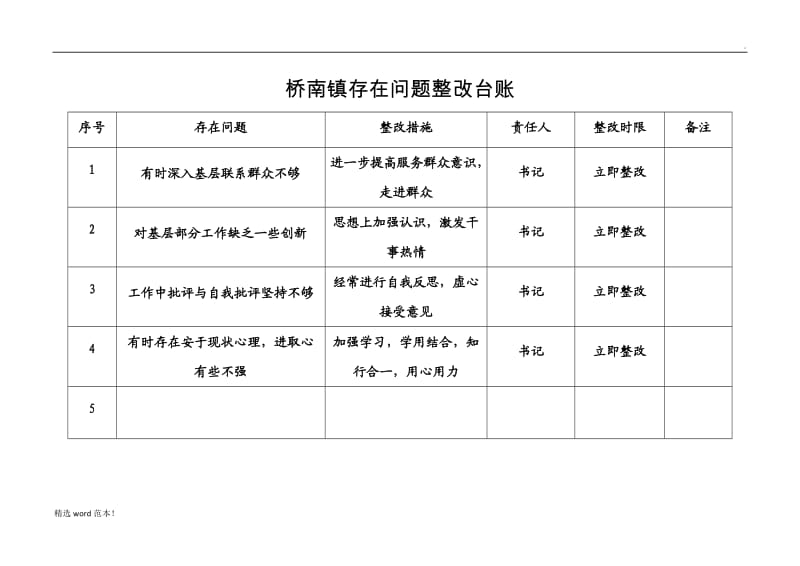 问题整改台账.doc_第1页