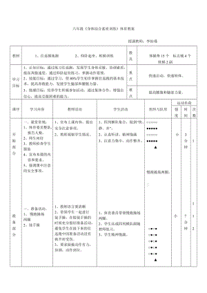 小學(xué)六年級(jí)體育綜合身體素質(zhì)教案.doc