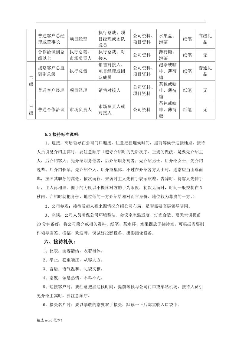 商务接待流程及标准最新版本.doc_第2页