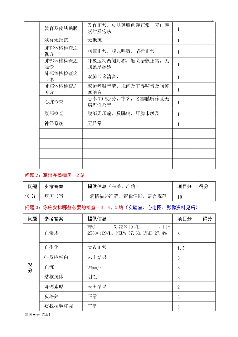 呼吸内科OSCE试卷.doc_第2页