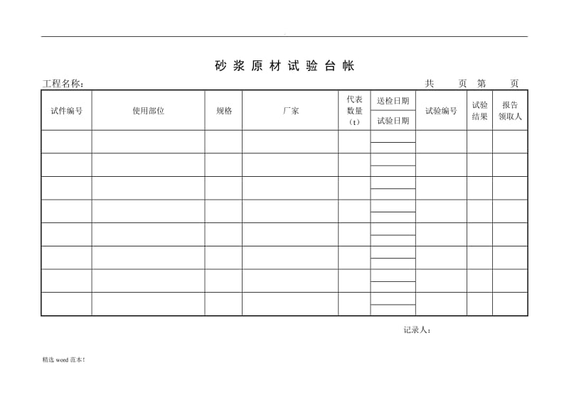 工程试验台帐(内容齐全).doc_第2页