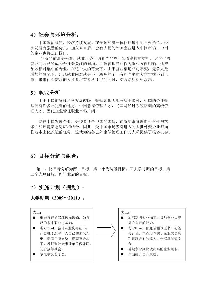 工商管理专业大学生涯职业规划书.doc_第2页