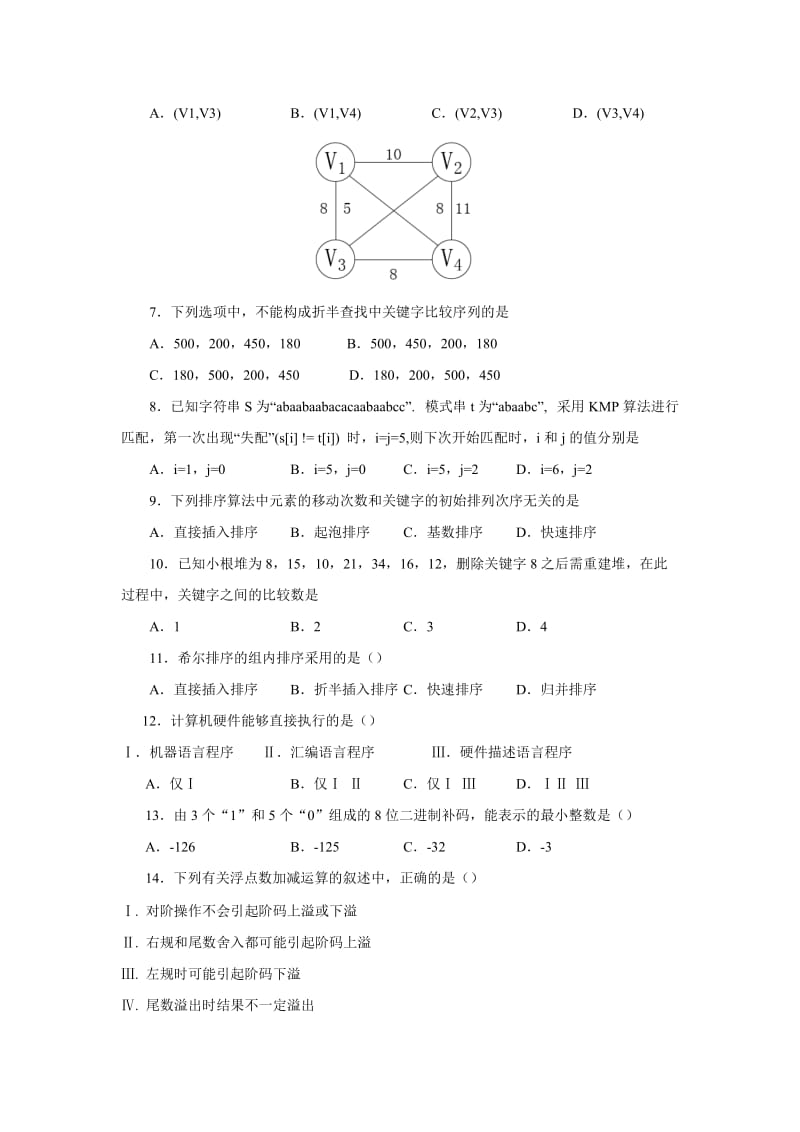 2015计算机专业基础综合真题及答案解析.doc_第2页