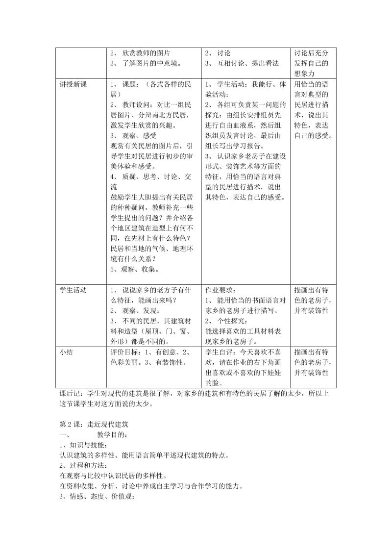 岭南新版小学美术三年级上册教案全册.doc_第2页