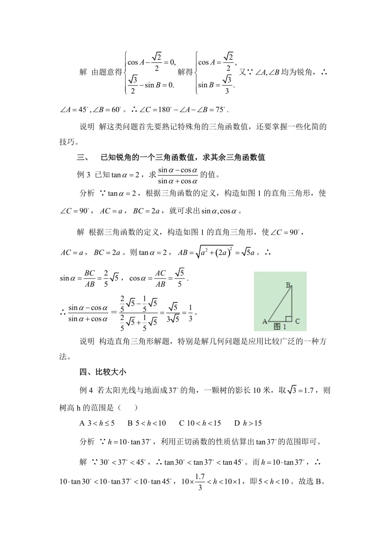 锐角三角函数的题型及解题技巧.doc_第2页