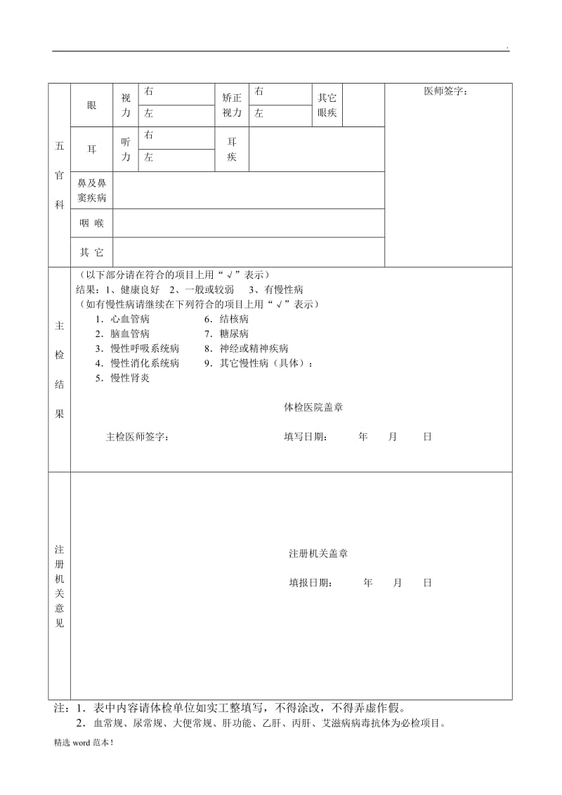 执业医师注册体检表.doc_第2页