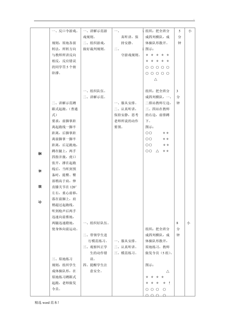 初中体育蹲踞式起跑教案.doc_第3页