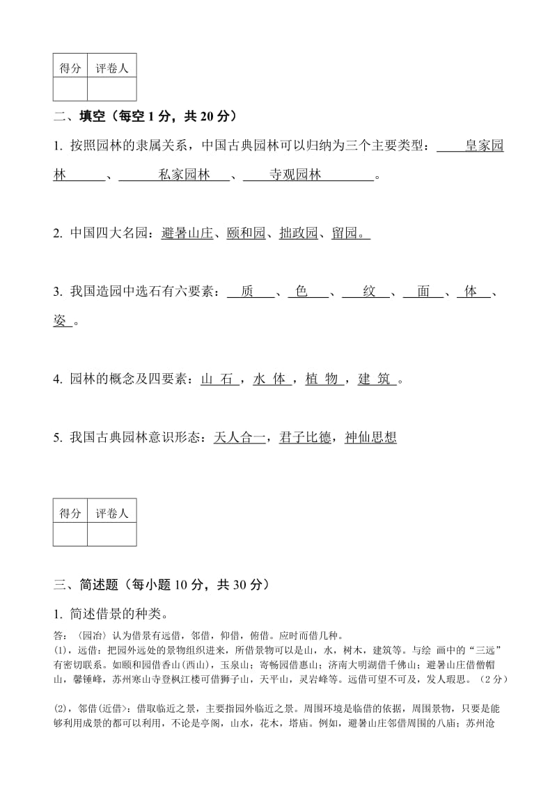 园林艺术原理试题(B卷)答案.doc_第2页