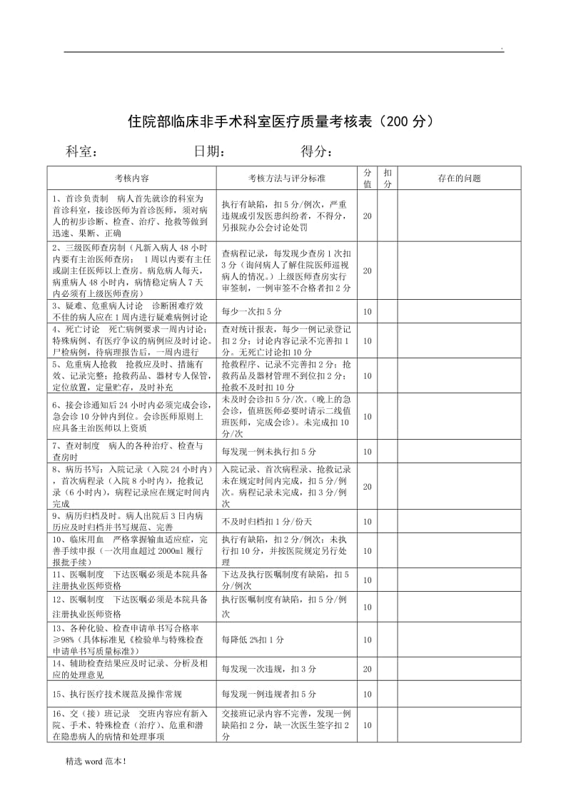 医疗质量考核表.doc_第3页