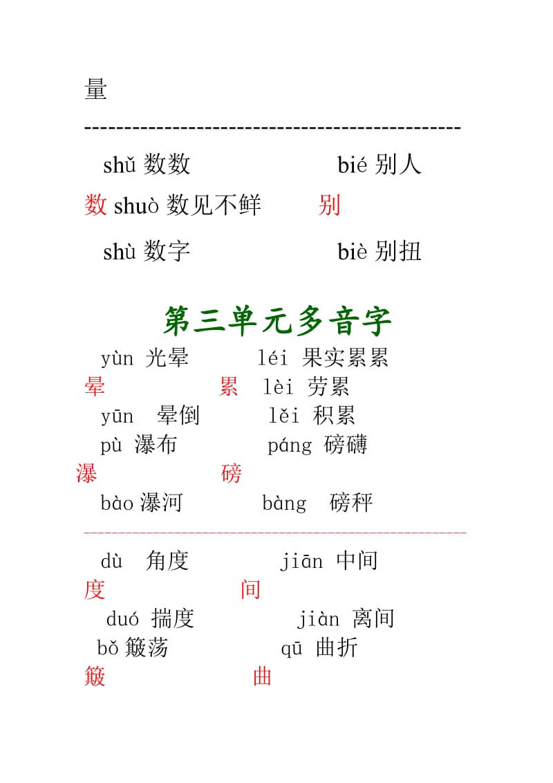 六年级上册语文多音字汇总.doc_第3页