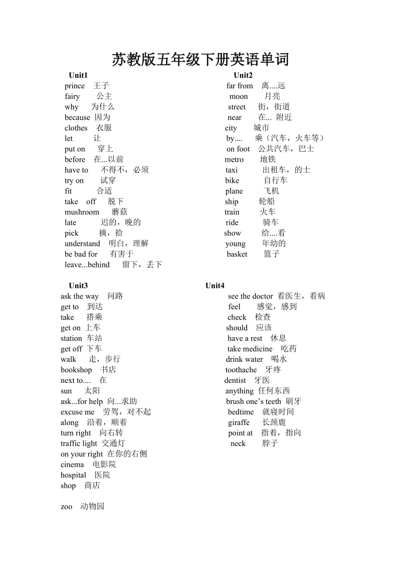 苏教版五年级下册英语单词.doc_第1页