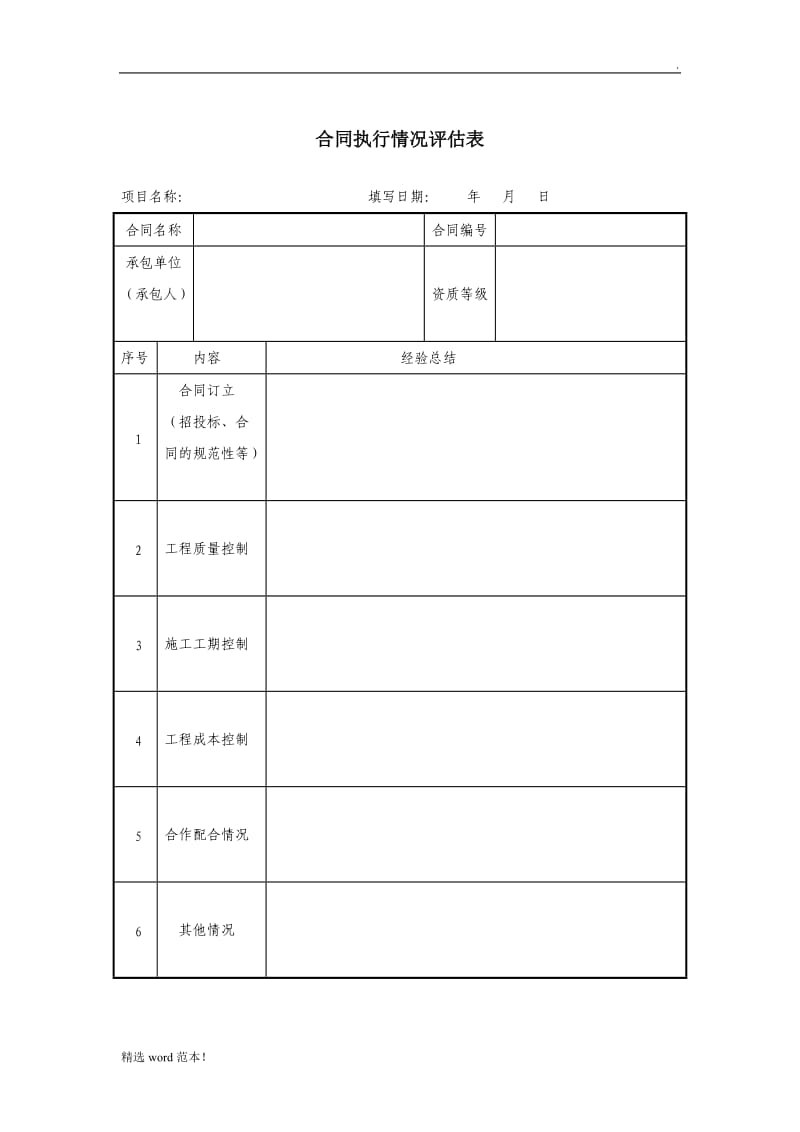 合同执行情况评估(合同执行情况评估表).doc_第3页