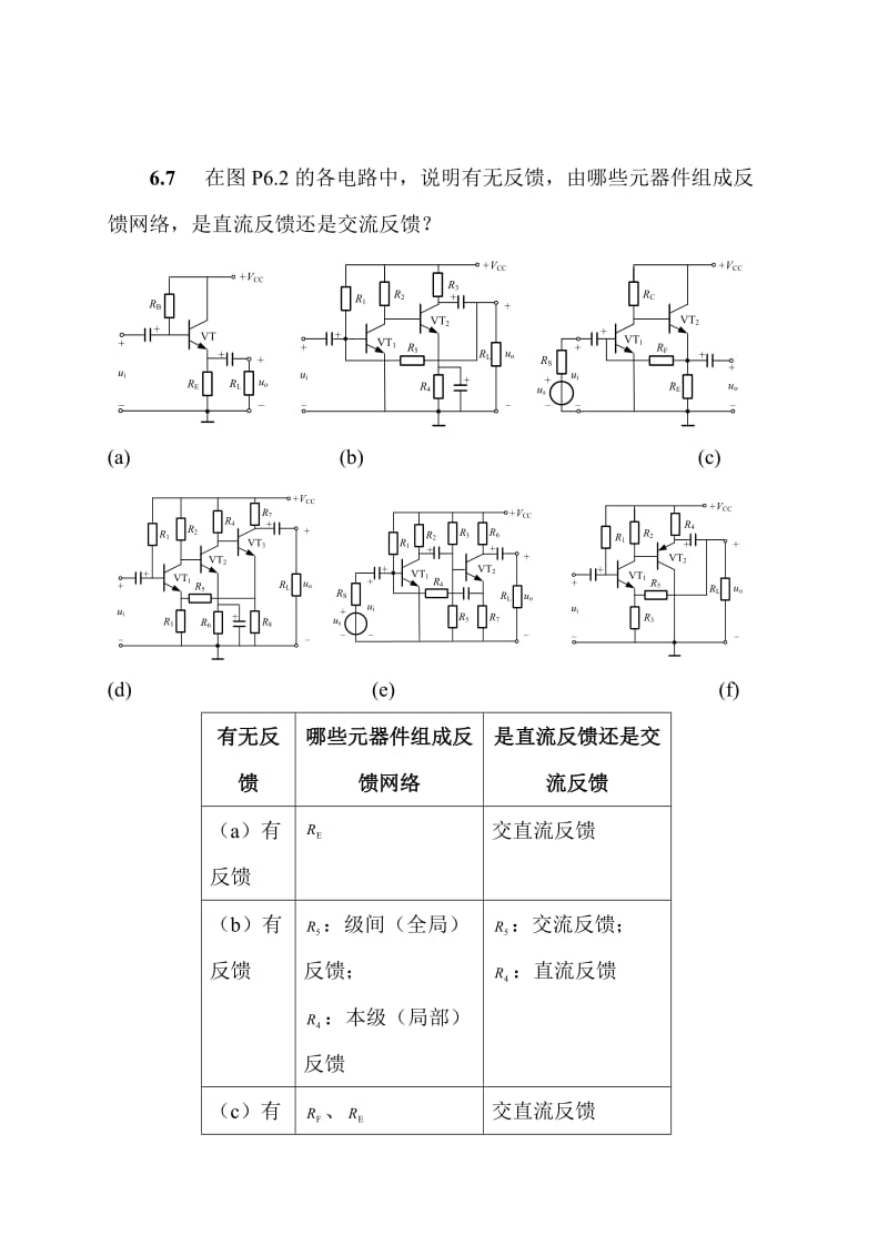 反馈及负反馈放大电路-习题解答.doc_第2页