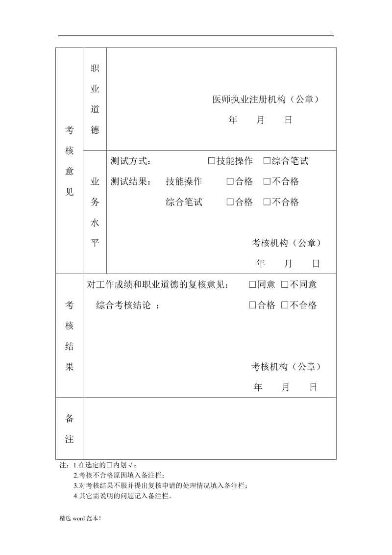 医师定期考核表模板.doc_第2页