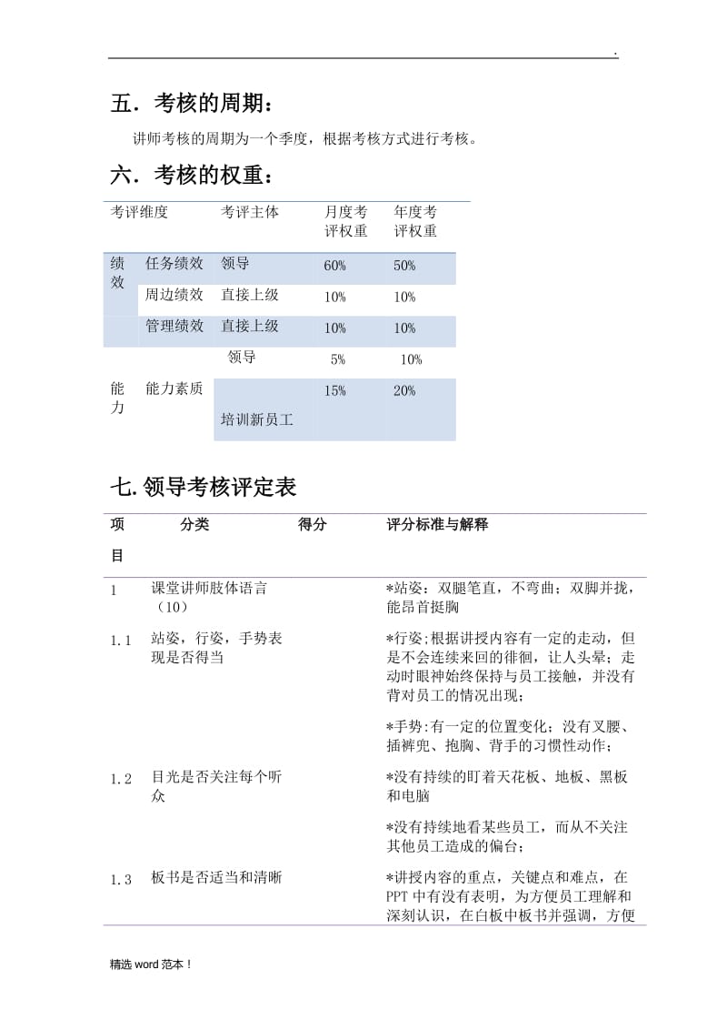 绩效管理培训讲师考核方案.doc_第3页