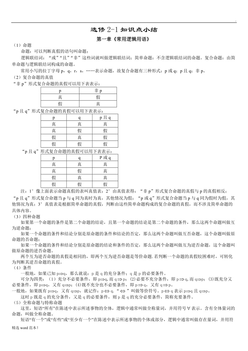 选修-知识总结.doc_第1页