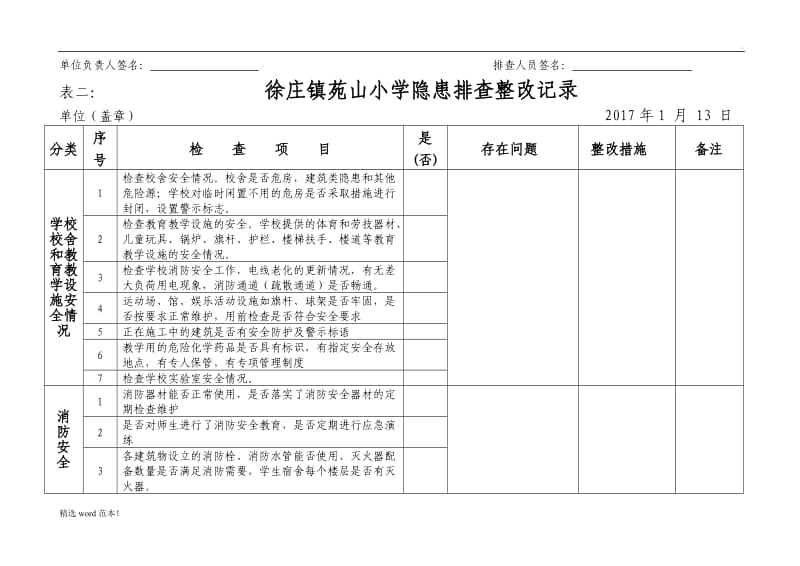 学校周边环境综合治理排查表.doc_第2页