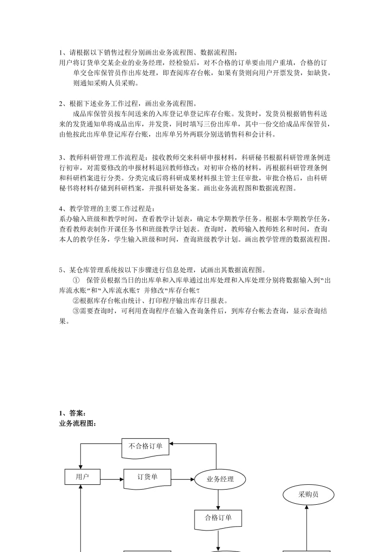 管理信息系统画图练习题及答案.doc_第1页