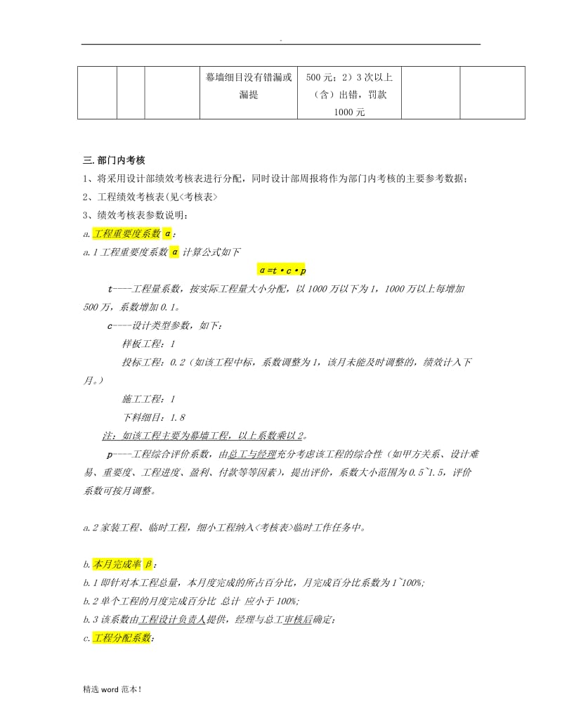 工程设计部绩效考核细则.doc_第2页