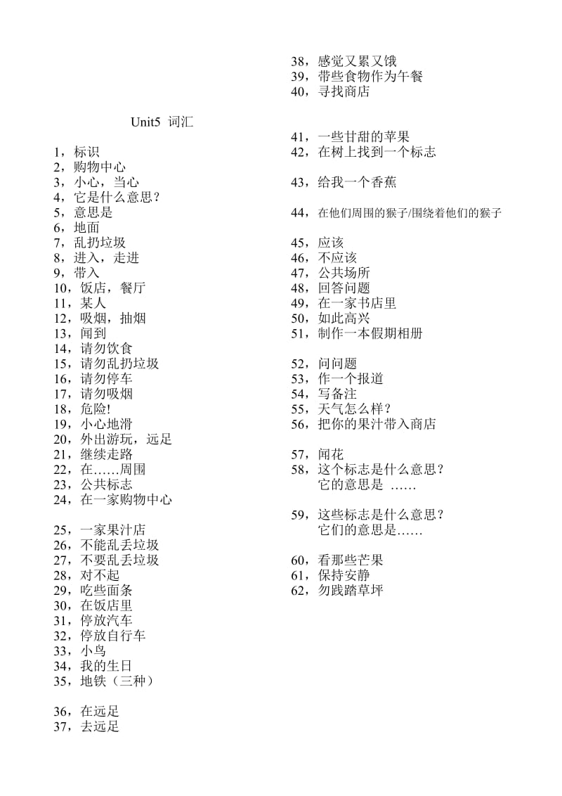 苏教版译林版六年级英语上册6a短语U5词组.doc_第2页