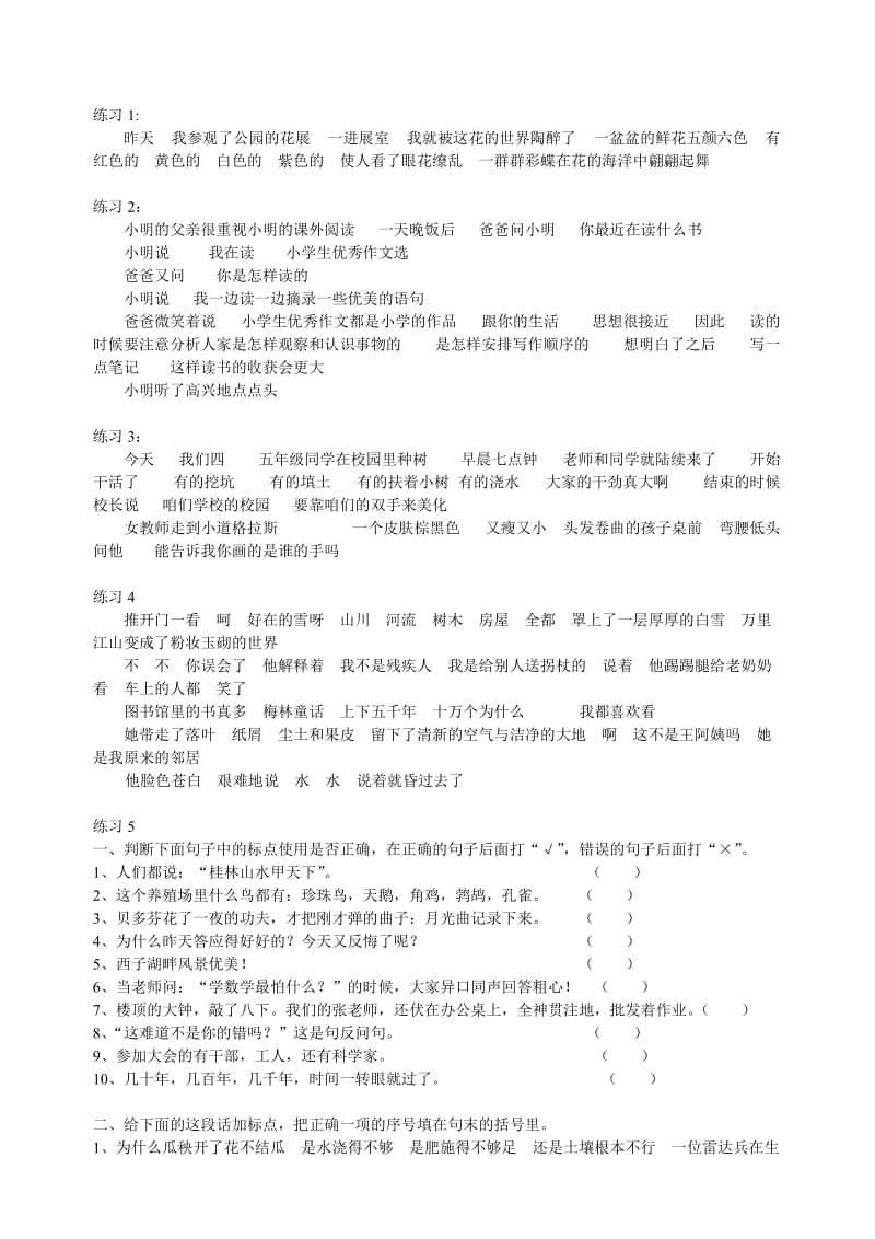 六年级语文专项复习标点符号练习.doc_第2页