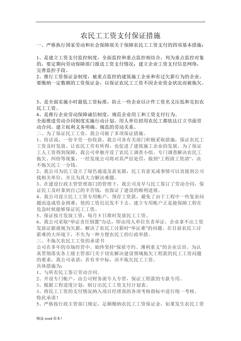 农民工工资支付措施方案.doc_第1页